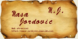 Maša Jordović vizit kartica